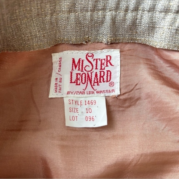 Vintage Mister Leonard Silk Flax Blend A Line Midi Skirt - Picture 7 of 15